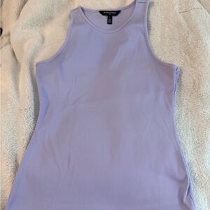 White House Black Market Lavender Ribbed Tank Top